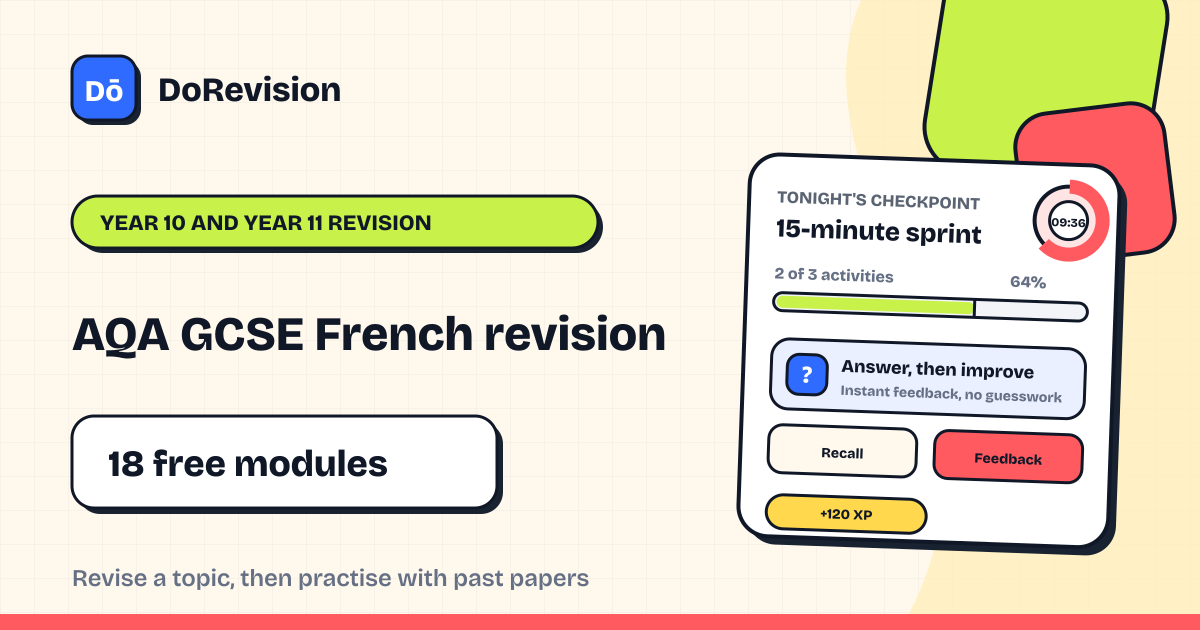 AQA GCSE French revision - DoRevision